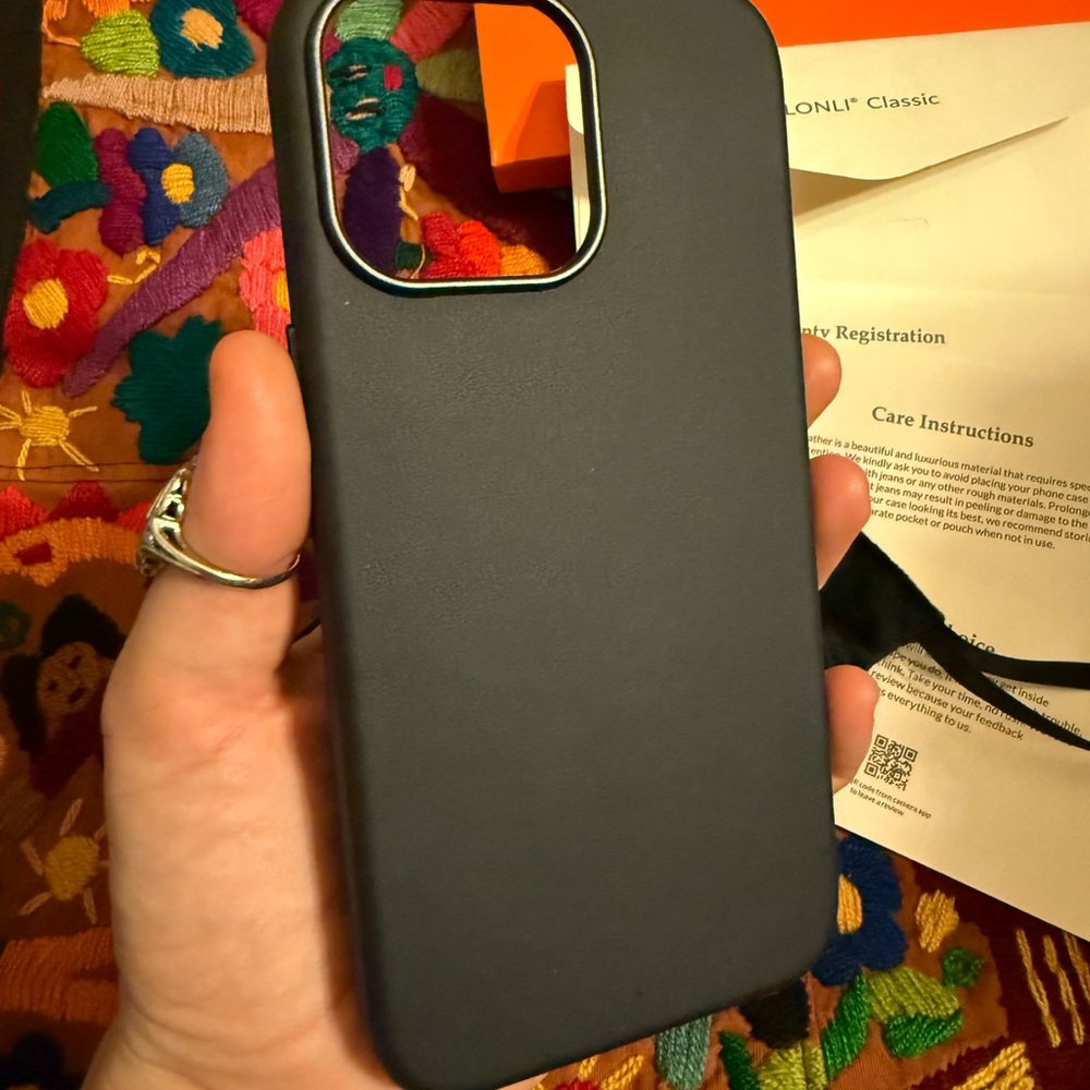 LONLI LUXURY Black Slim-Fit iPhone Case with Precise Cutouts